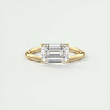 1.91 CT Emerald Cut Solitaire Moissanite Engagement Ring 8