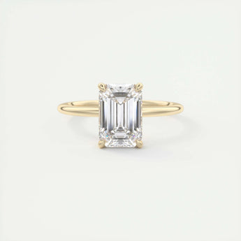 1.91 CT Emerald Cut Solitaire Moissanite Engagement Ring 9