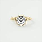 2.0 CT Round Bezel Solitaire Moissanite Engagement Ring 7