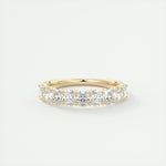 1.35 Oval Cut Shared Prongs Moissanite Bridal Wedding Band 1