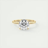 2.0 CT Round Cut Solitaire Moissanite Engagement Ring 8