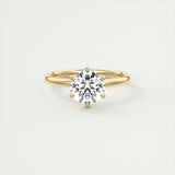 1.35 CT Round Cut Solitaire Moissanite Engagement Ring 8