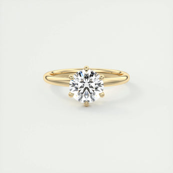 1.35 CT Round Cut Solitaire Moissanite Engagement Ring 8