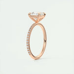 2.15 CT Cushion Cut Pave Moissanite Engagement Ring 20