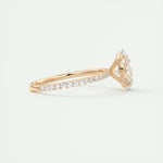 1.91 CT Oval Cut Pave Moissanite Engagement Ring 17
