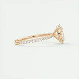 1.91 CT Oval Cut Pave Moissanite Engagement Ring 17