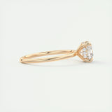 2.15 CT Cushion Hidden Halo Moissanite Engagement Ring 16