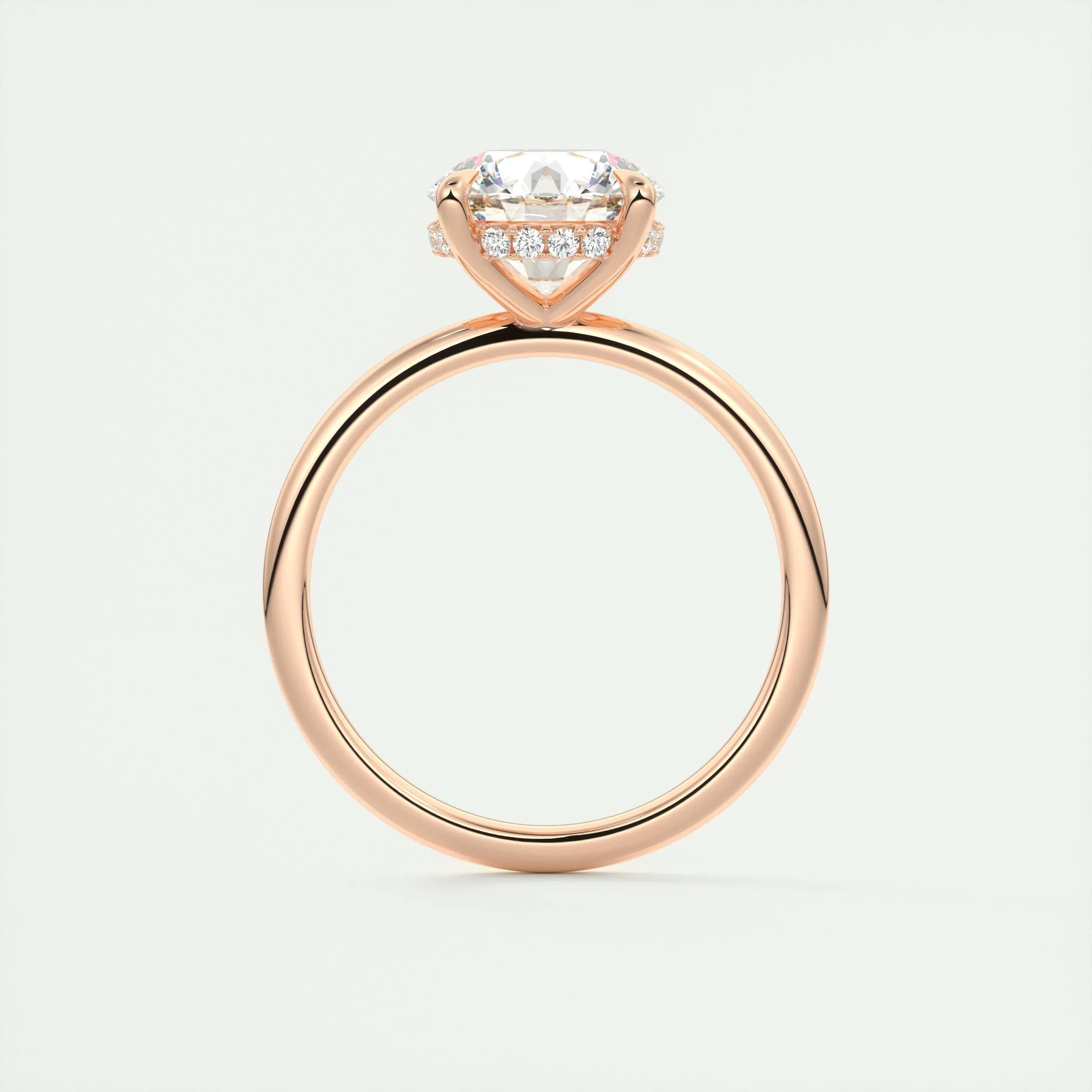 2.0 CT Round Hidden Halo Moissanite Engagement Ring 21