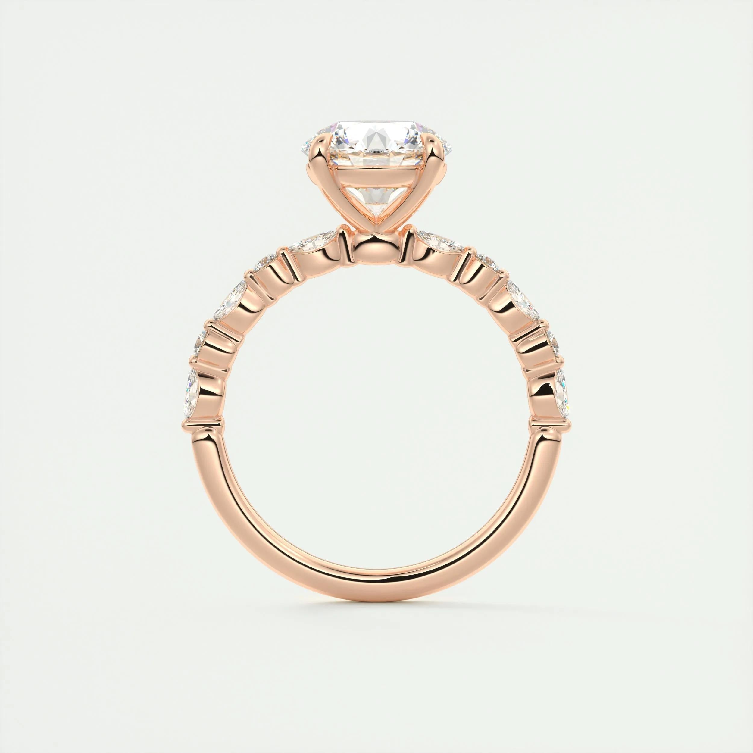 2.0 CT Round Pave Moissanite Engagement Ring 21