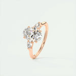 1.91 CT Oval Cut Three Stone Moissanite Engagement Ring 19