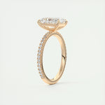 2.10 CT Radiant Cut Pave Style Moissanite Engagement Ring 21