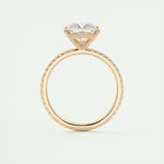 2.08 CT Princess Cut Pave Moissanite Engagement Ring 21