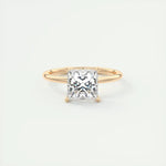 2.08 CT Princess Hidden Halo Moissanite Engagement Ring 14
