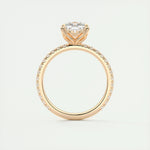 2.15 CT Cushion Cut Solitaire Pave Moissanite Engagement Ring 21