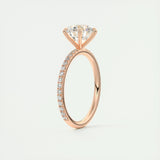 2.0 CT Round Cut Pave Moissanite Engagement Ring 20