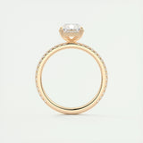 2.10 CT Radiant Cut Pave Style Moissanite Engagement Ring 22