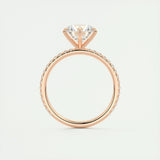 2.0 CT Round Cut Pave Moissanite Engagement Ring 21