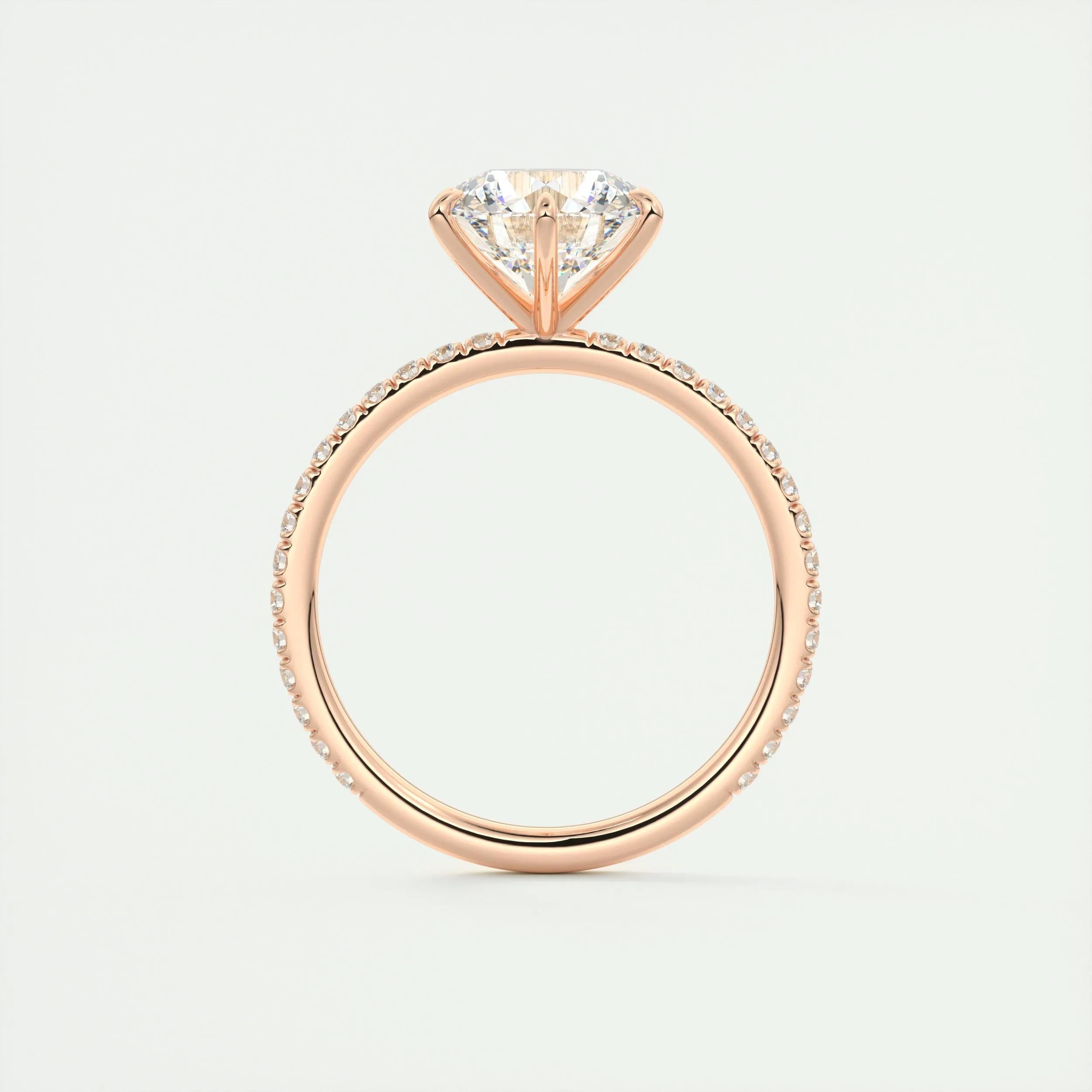 2.0 CT Round Cut Pave Moissanite Engagement Ring 21