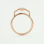 1.33 CT Pear Bezel 3 Stone Moissanite Engagement Ring 21