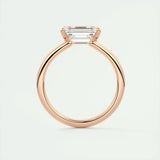 1.91 CT Emerald Cut Solitaire Moissanite Engagement Ring 21