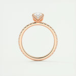 1.91 CT Oval Cut Solitaire Pave Moissanite Engagement Ring 21