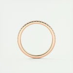 0.18 Round Minimalist Half Eternity Moissanite Bridal Wedding Band 14