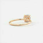 2.15 CT Cushion Hidden Halo Moissanite Engagement Ring 17