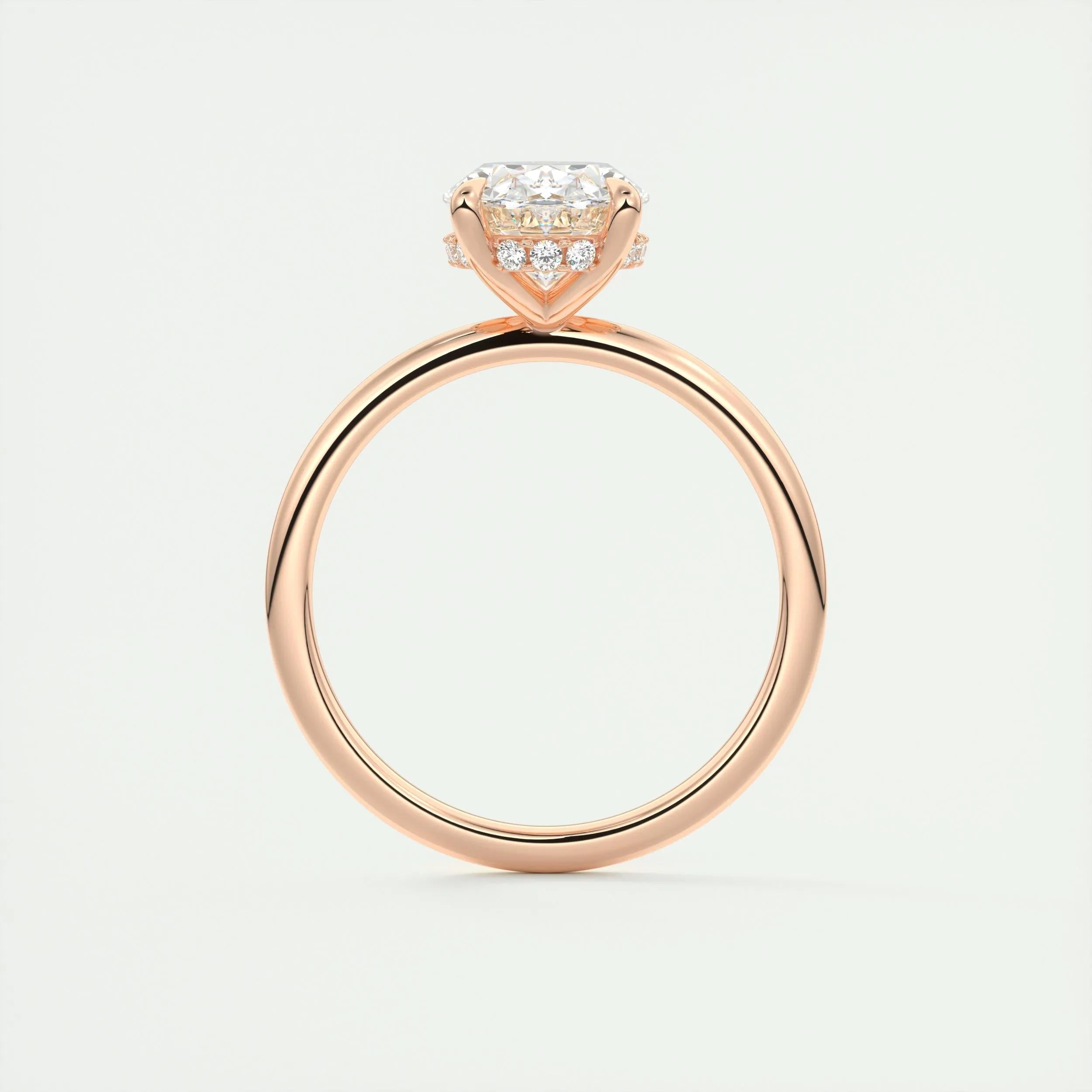 1.91 CT Oval Hidden Halo Moissanite Engagement Ring 22