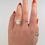 1.91 CT Oval Solitaire Bezel Moissanite Engagement Ring 23