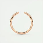0.22 Round Bezel Open Moissanite Bridal Wedding Band 22