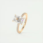 2.10 CT Radiant Cut Pave Style Moissanite Engagement Ring 19