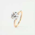 2.0 CT Round Cut Solitaire Moissanite Engagement Ring 18