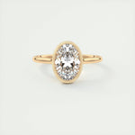 1.91 CT Oval Solitaire Bezel Moissanite Engagement Ring 15