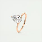 1.93 CT Pear Cut Solitaire Moissanite Engagement Ring 18