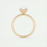 1.91 CT Oval Cut Pave Moissanite Engagement Ring 22
