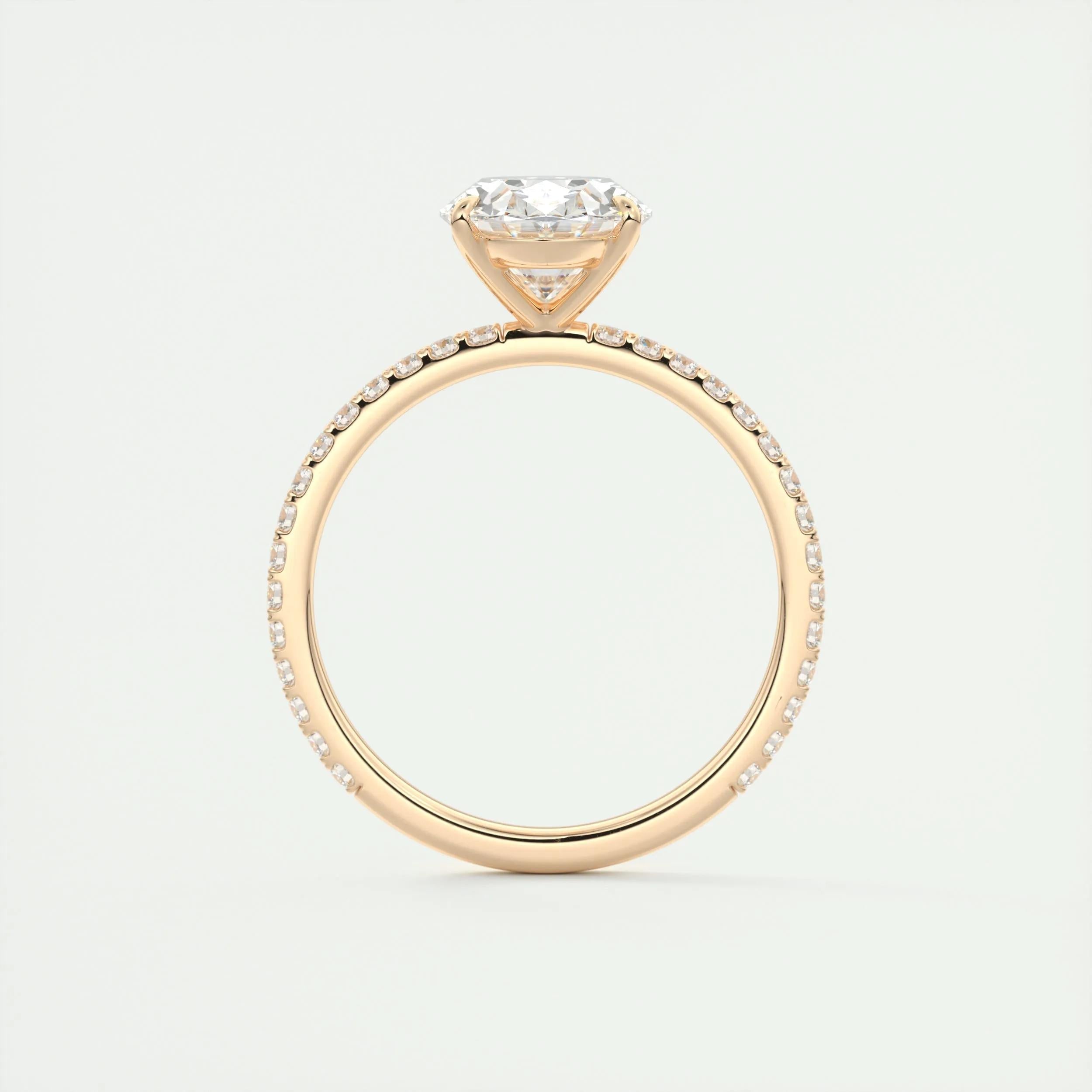 1.91 CT Oval Cut Pave Moissanite Engagement Ring 22