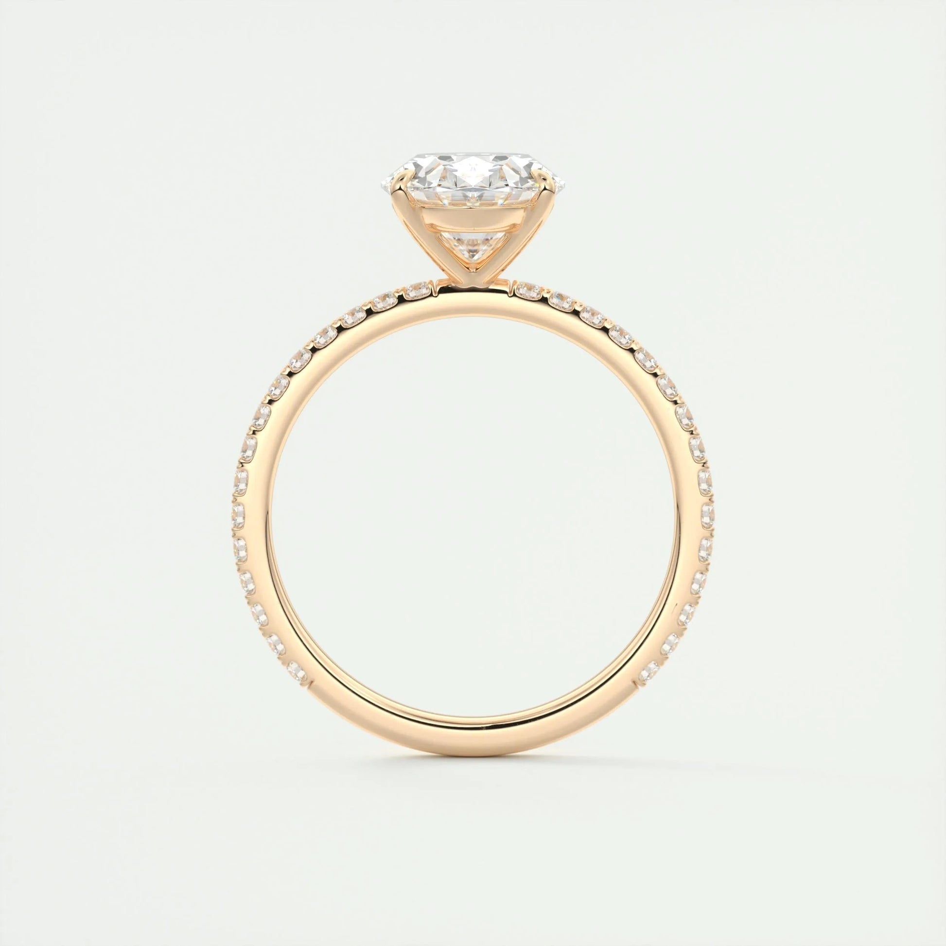 1.91 CT Oval Cut Pave Moissanite Engagement Ring 22
