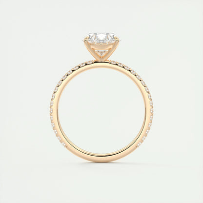 1.91 CT Oval Cut Pave Moissanite Engagement Ring 22