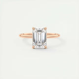 1.91 CT Emerald Cut Solitaire Moissanite Engagement Ring 27