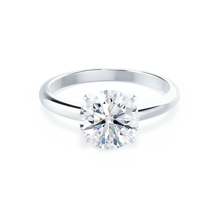 1.20 CT Round Shaped Solitaire Moissanite Engagement Ring 1