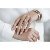 4.0 CT Emerald Hidden Halo & Pave Moissanite Engagement Ring 6