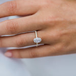 1.85 CT Oval Hidden Halo & Pave Moissanite Engagement Ring 6