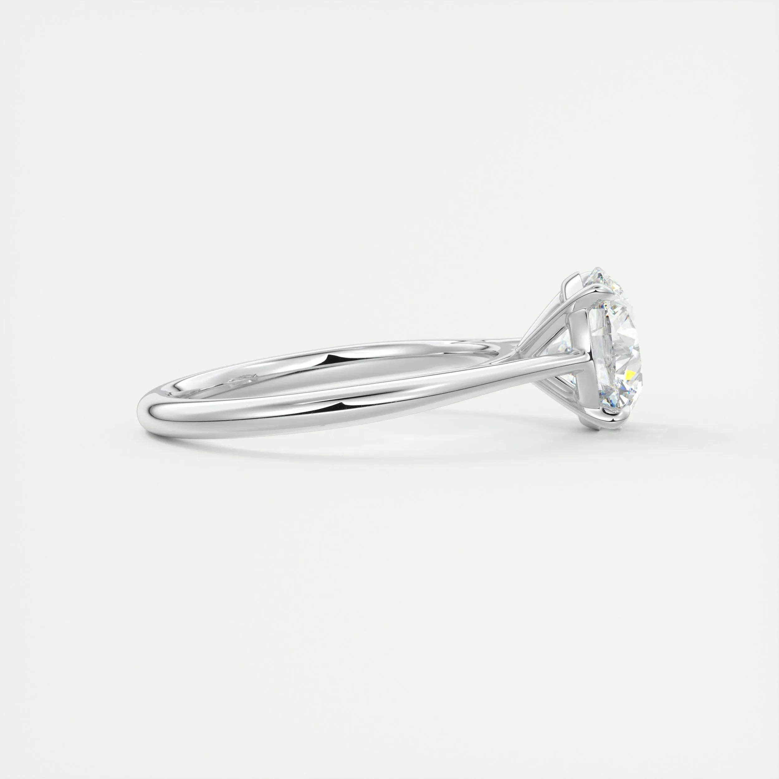 2.0 CT Round Cut Solitaire Moissanite Engagement Ring 2