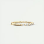 0.32 Marquise & Round Alternative Moissanite Wedding Band 12