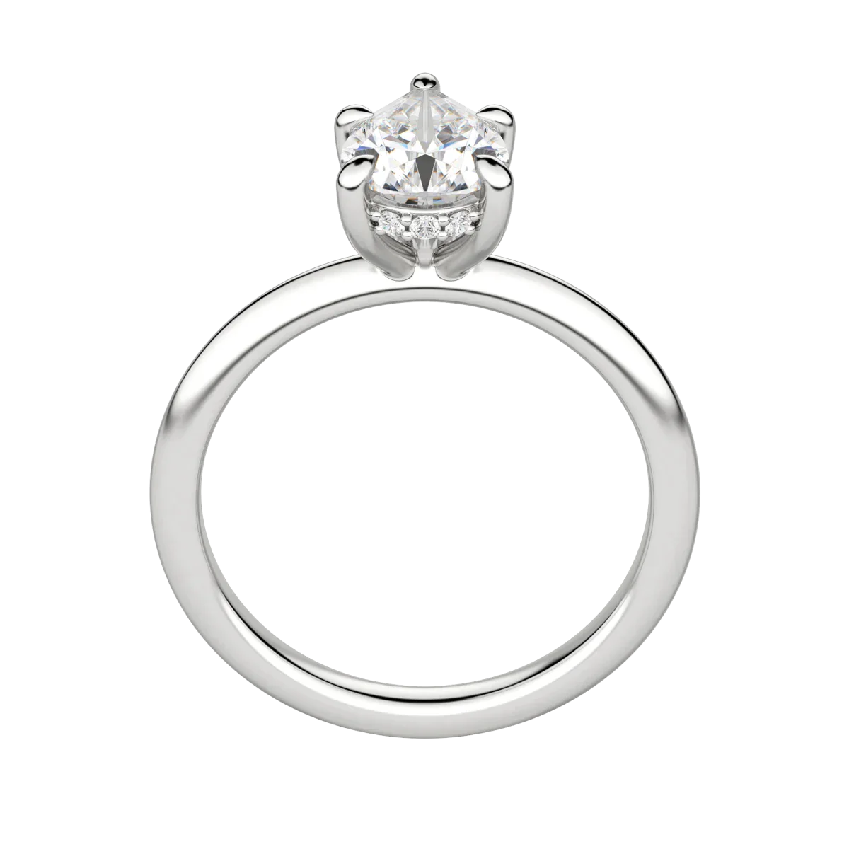 
                  
                    1.33 CT Pear Solitaire Moissanite Engagement Ring With Hidden Halo Setting
                  
                