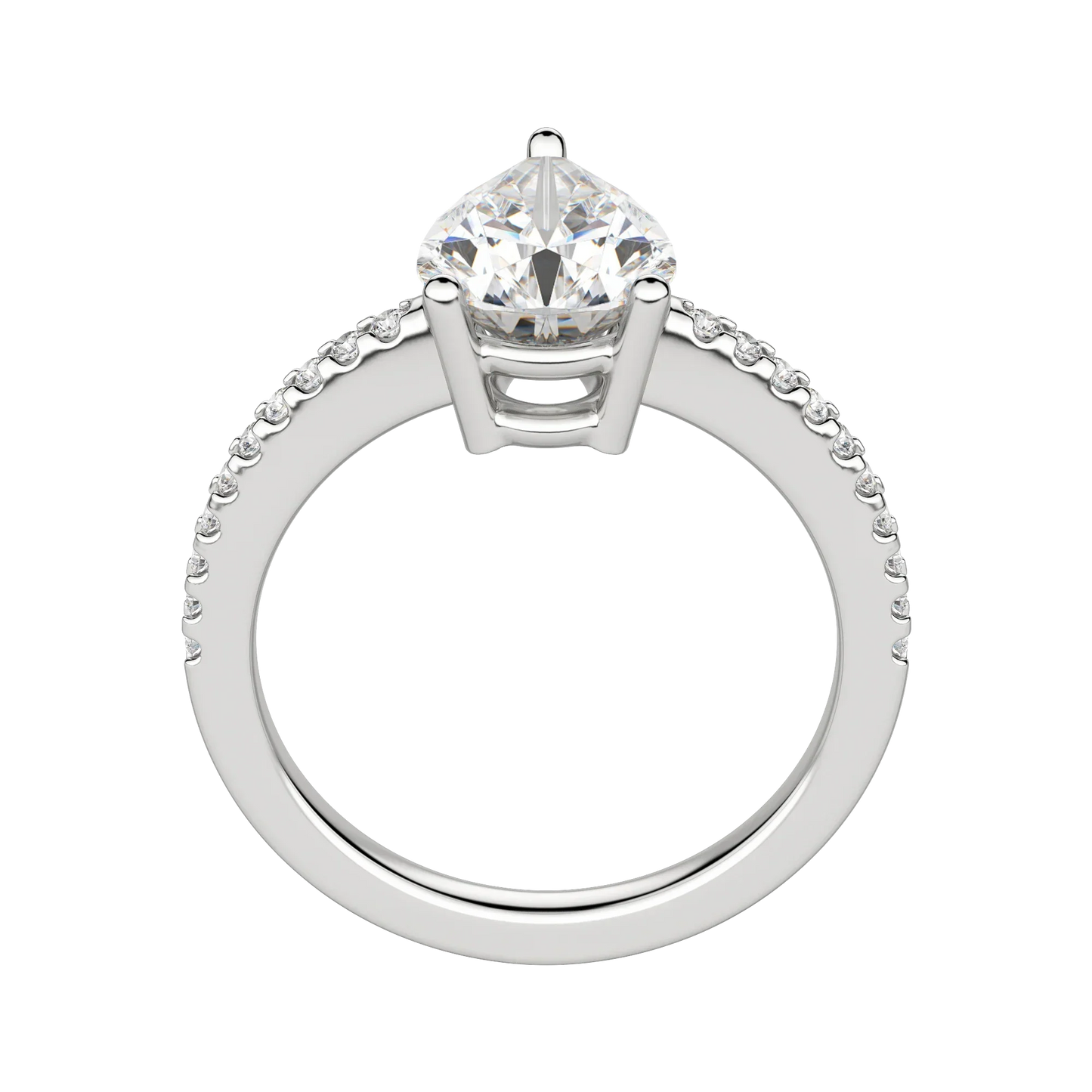 
                  
                    1.33 CT Pear Cut Solitaire Pave Moissanite Engagement Ring 5
                  
                