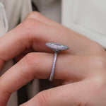 2.0 CT Marquise Halo Moissanite Engagement Ring 3
