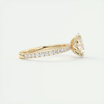 1.91 CT Oval Cut Solitaire Pave Moissanite Engagement Ring 9