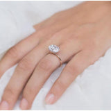 4.0 CT Oval Solitaire Moissanite Engagement Ring 4