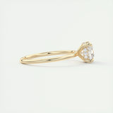 2.15 CT Cushion Hidden Halo Moissanite Engagement Ring 9
